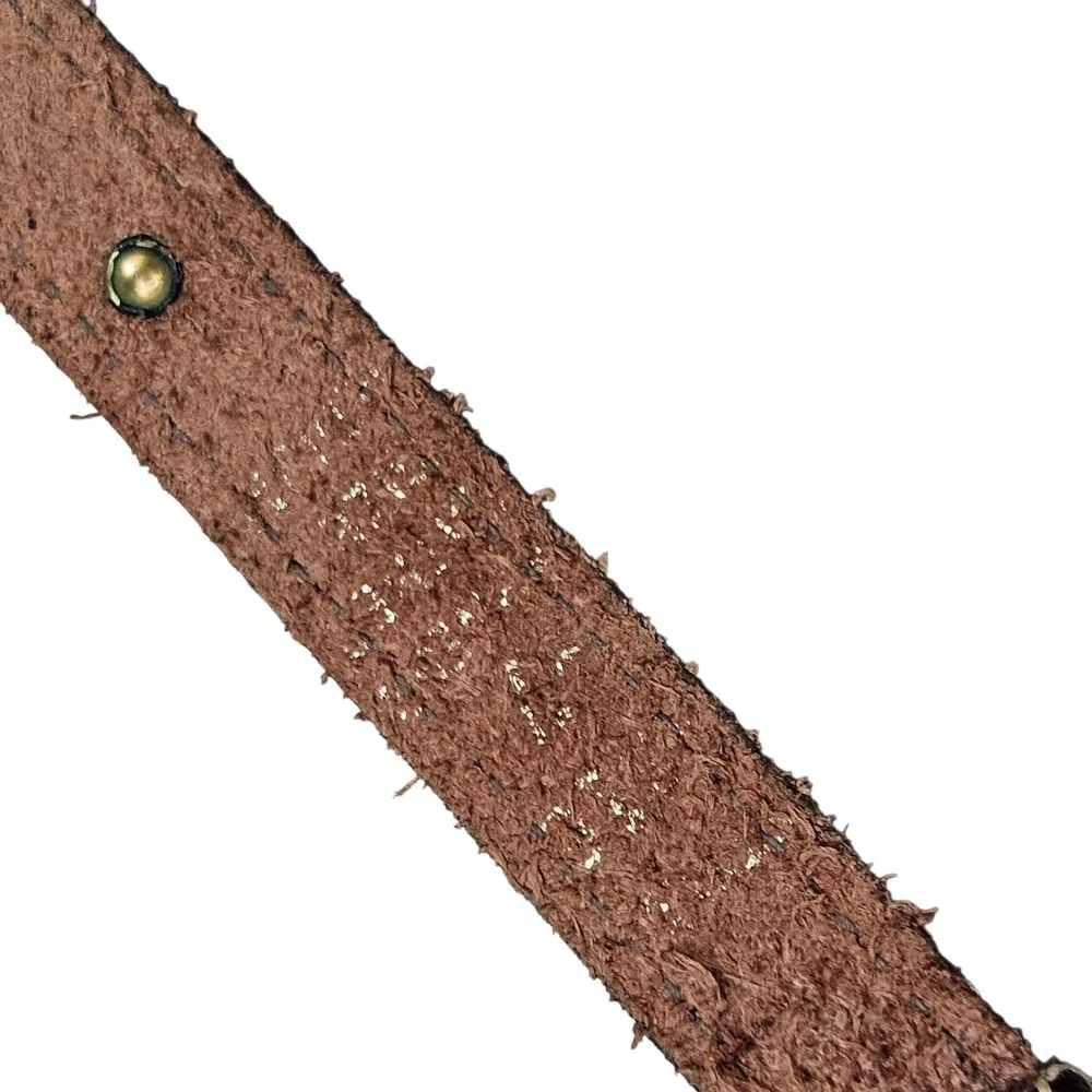 Levi Strauss & Co Burgundy‎ Skinny Thin Leather Belt Western Accents Women's 28